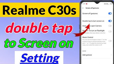 Realme C30s me double tap to Screen on Setting kaise kare | Realme c30s double tap to Screen on