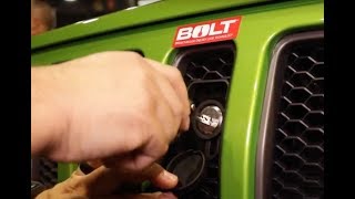 SEMA 2018: Bolt Lock Jeep JL Spare Tire And Hood Locks