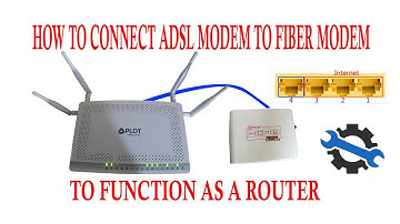 How to configure ADSL modem to connect with Fiber modem