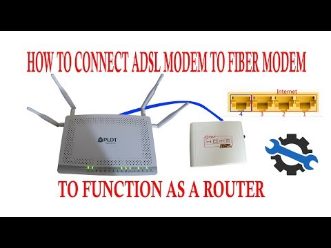 How to configure ADSL modem to connect with Fiber modem