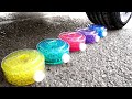 Crushing Crunchy & Soft Things by Car! Experiment Car vs Cola, Different Fanta Candy Balloons toys