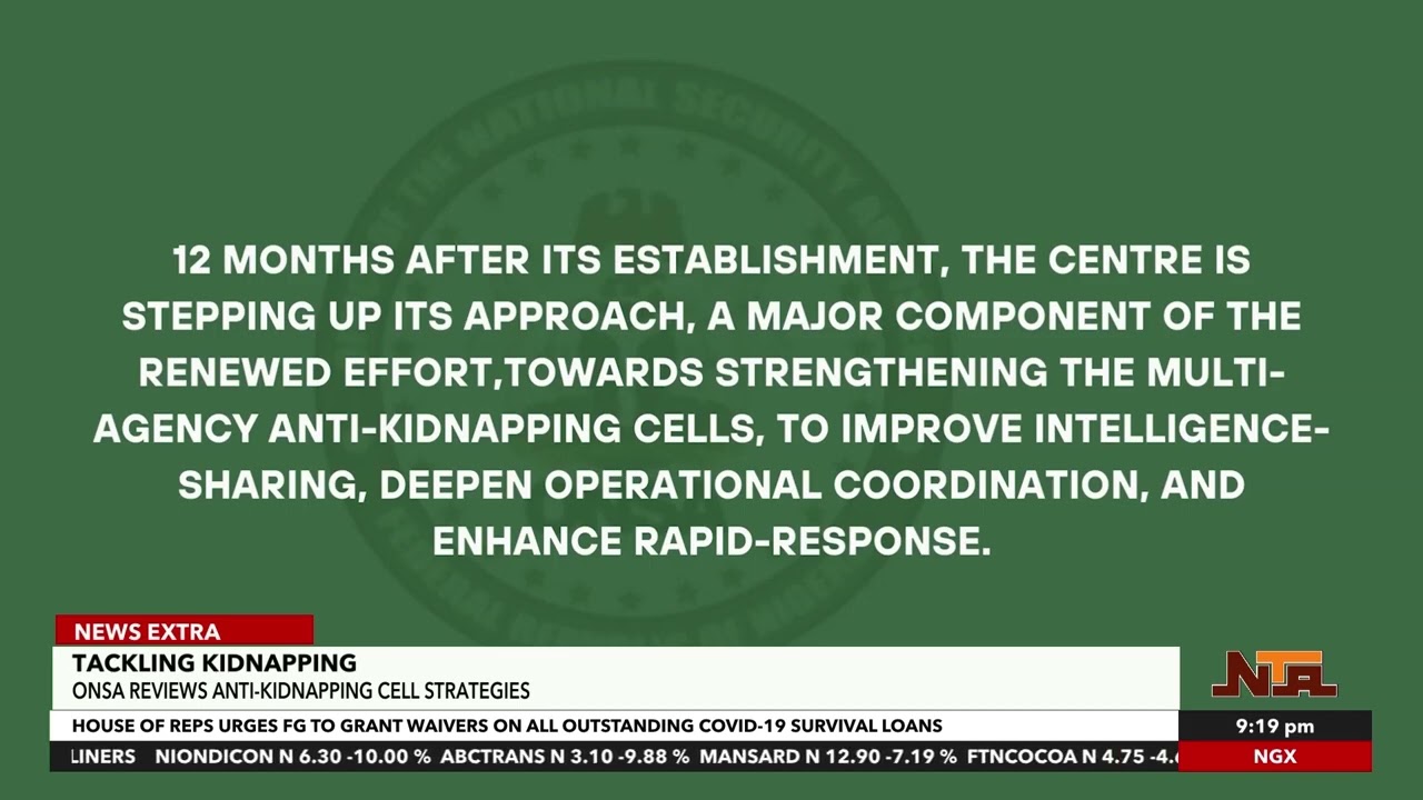 National Security Updates: Kidnapping Networks Prompt New Measures