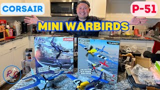 Volantex RC Mini P-51 Mustang & F4U Corsair Unboxing + Flights!