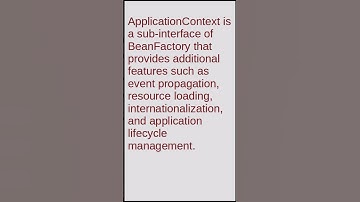 2.  Bean Factory and Application Context in Spring