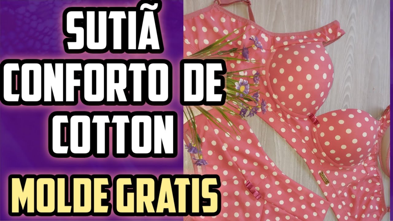COMO FAZER SUTIÃ CONFORTO DE COTTON PASSO A PASSO