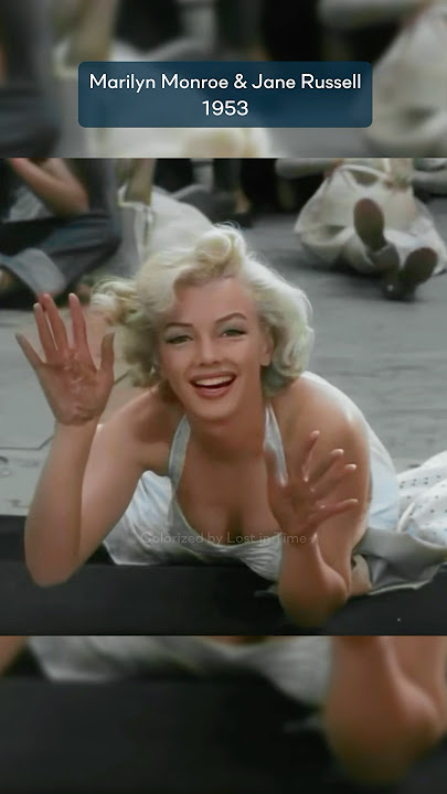 Marilyn Monroe and Jane Russell in 1953 colorized ❤️