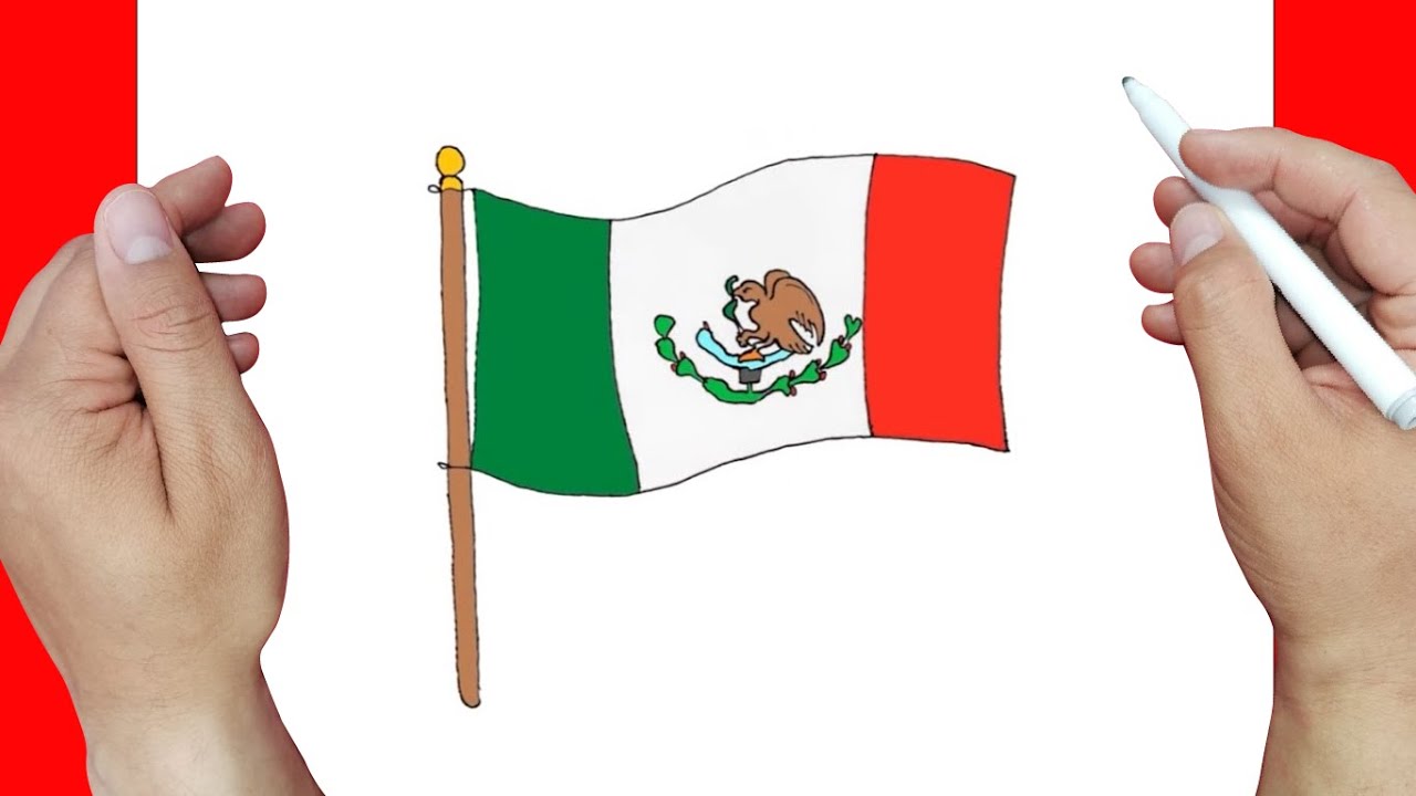 How to draw THE FLAG OF MEXICO Step by Step - YouTube