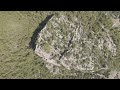 D-Log M. Cakallar, Alanya, Turkey. Aerial drone view of ancient Alara Castle fortress ruins on mo...