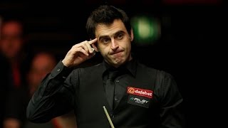 Ronnie O&#39;Sullivan Reaction after double fault. Snooker 2017