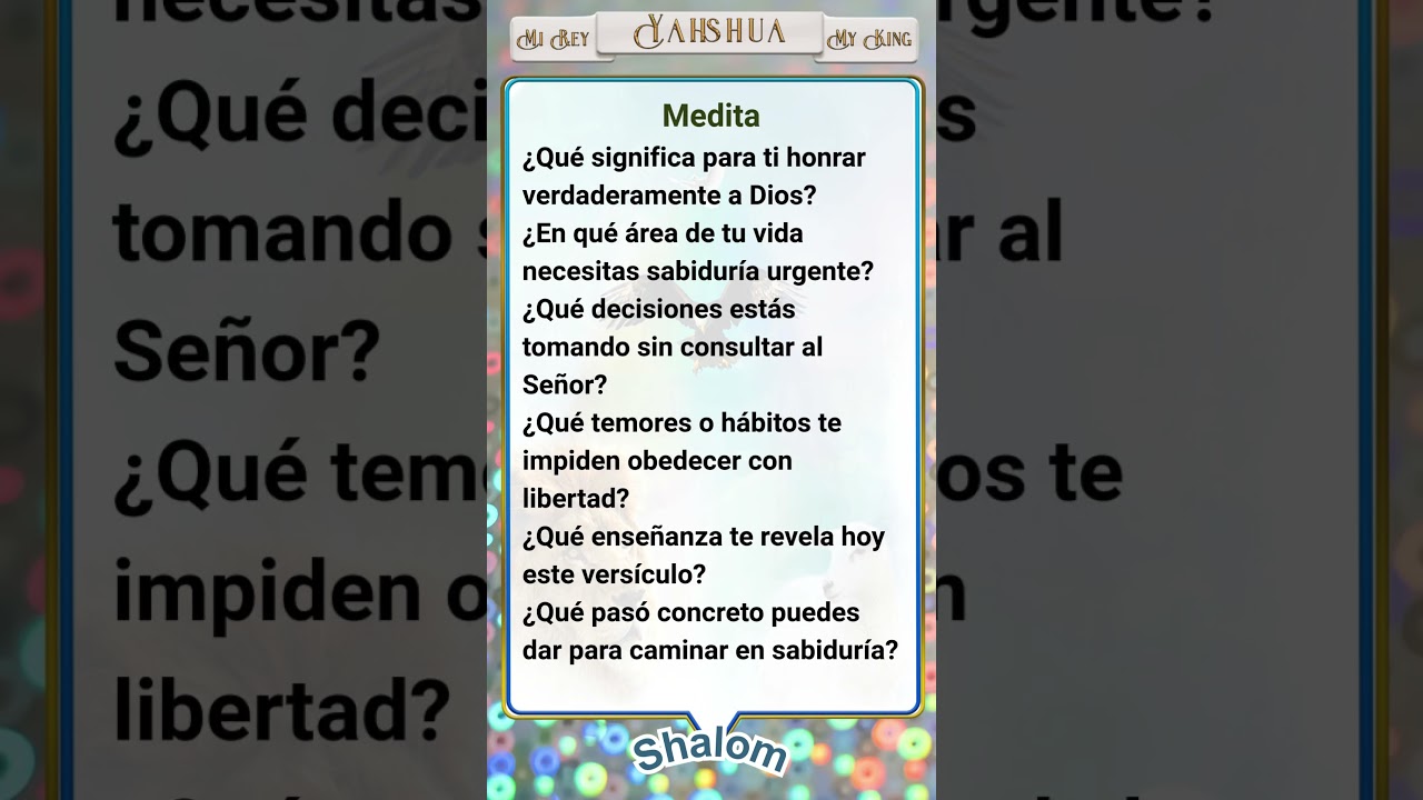 Devocional dia 12: “El principio de la sabiduría es el temor  del Señor” #devotional #love #god #fe