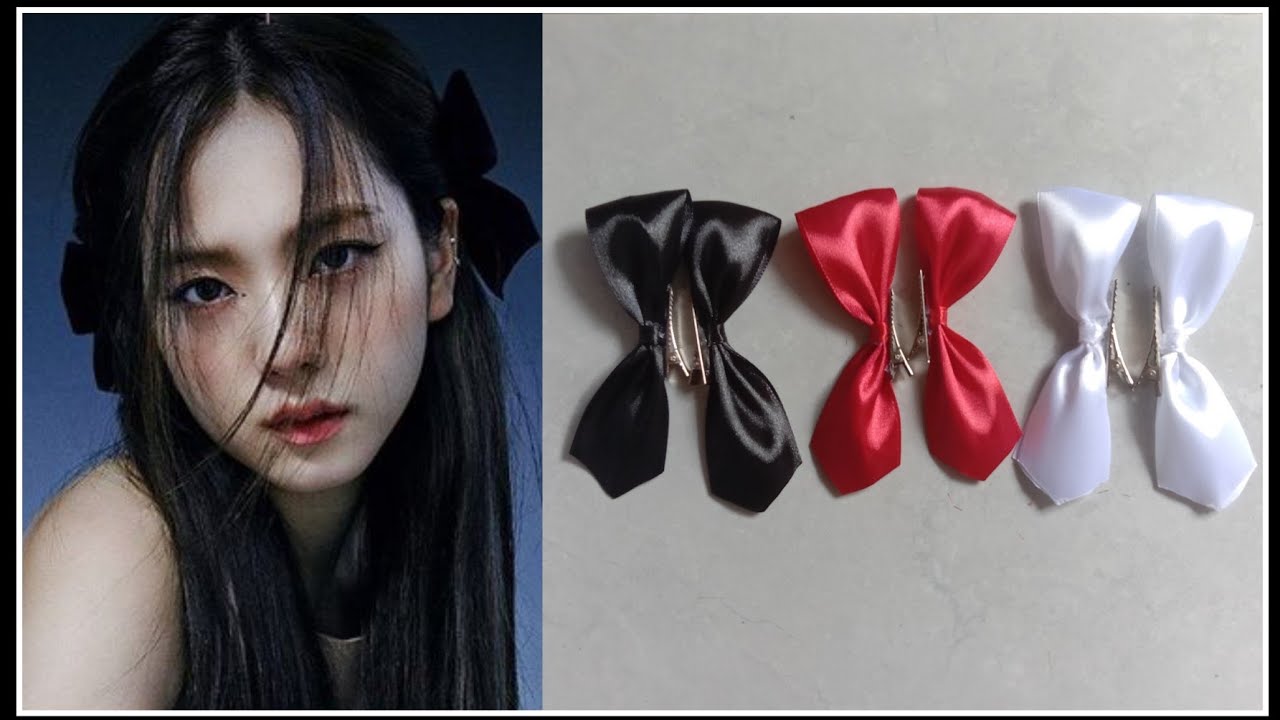 DIY JISOO HAIR CLIP HAIR BOW YouTube