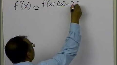 Chapter 02.03: Second Derivative Using Divided Diff Formulas for Function Given at Discrete Pts.