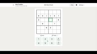 Linkedin Mini Sudoku 321 Today's answer #MiniSudoku - 28/06/2026 screenshot 3