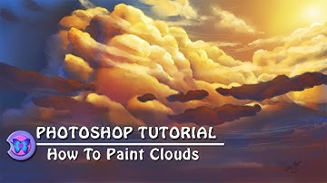 Photoshop Digital Painting Tutorial (For viewers aged 13+): How To Paint Clouds