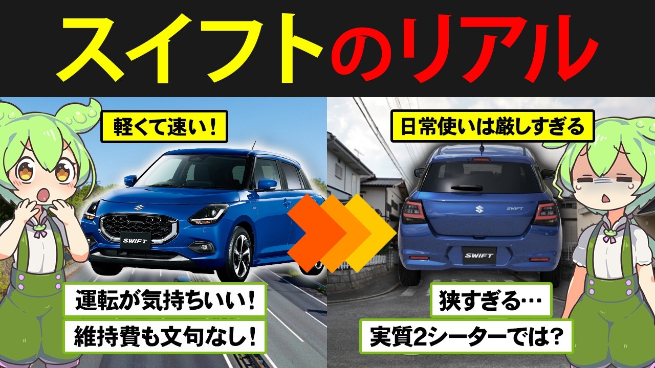 新型スズキ スイフトを日常使いしたずんだもんの末路