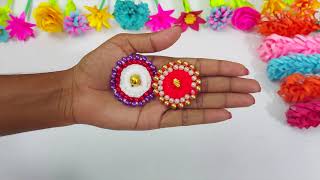 Easy Woolen Flower Making Idea with Fingers | Woolen Flowers |Paper Crafts Easy