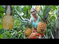 Fresh pineapple and cook food in my countryside - Polin lifestyle