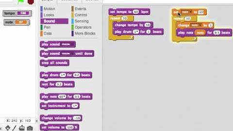 Playing a Sequence of Notes: Programming in Scratch 2.0