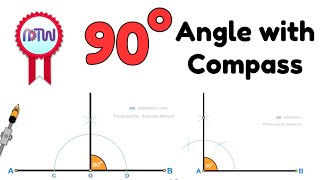 90 Degree Angle How To Construct 90 Degree Angle By Comp