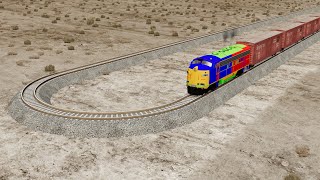 Trains vs U-turn Crashes 22 - BeamNG.Drive | BeamNG High Speed