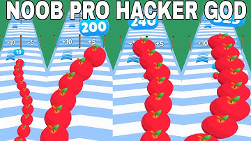 NOOB VS PRO VS HACKER VS GOD   in Fruit Run