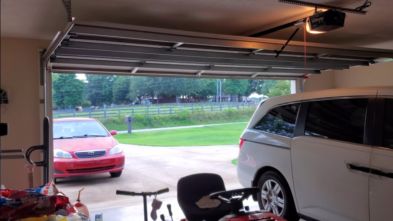 Garage Door Closing At Evening Time YouTube