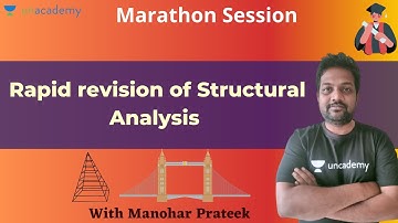 Rapid revision of Structural Analysis | Marathon Session | GATE & ESE | Manohar Prateek