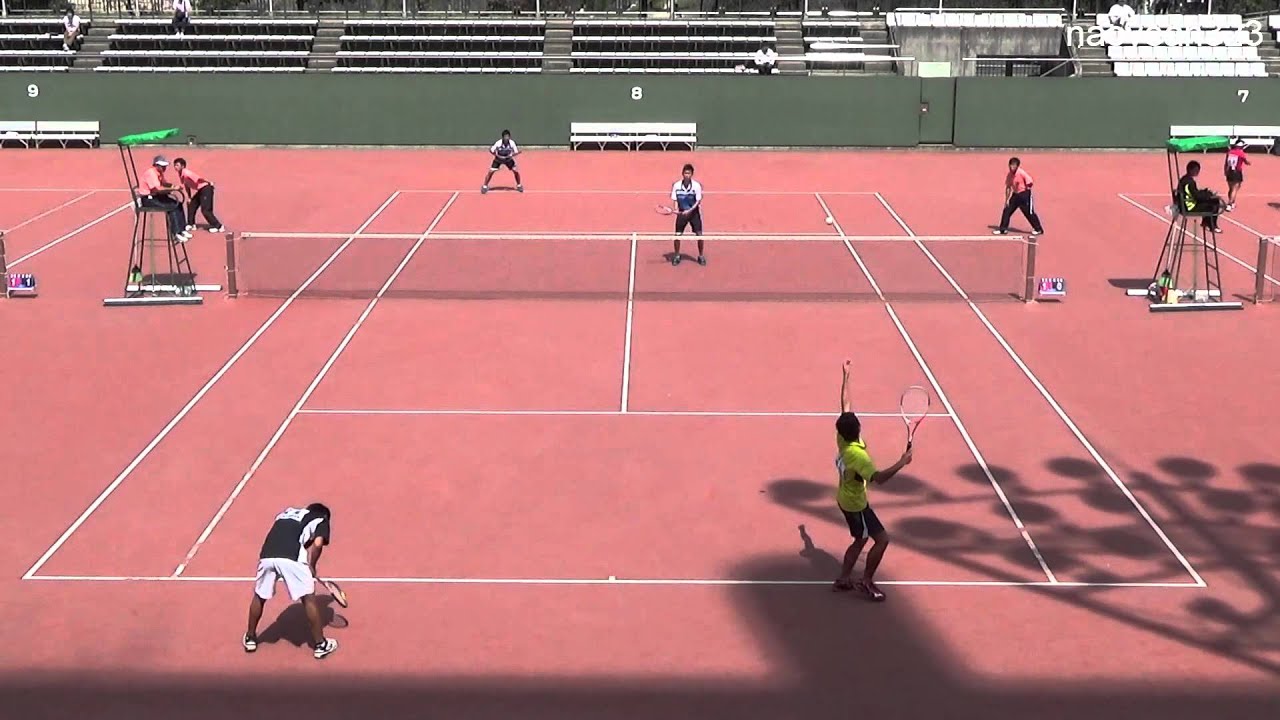 2015年 ソフトテニスJOC杯 U-20 男子ダブルス 準決勝 内本・丸山 対 長尾・杉山