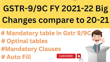 GSTR-9 FILING UPDATE GSTR-9 new form with new change FY 2021-22 GSTR 9C Big Changes compare to 20-21