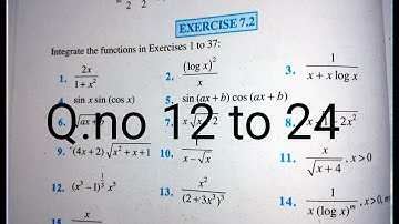 12 th (NCERT) Mathematics-INTEGRATION  (CALCULUS) EXERCISE-7.2 12 to 24 (Solution)|Pathshala (Hindi)
