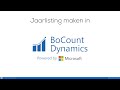Jaarlisting maken in BoCount Dynamics
