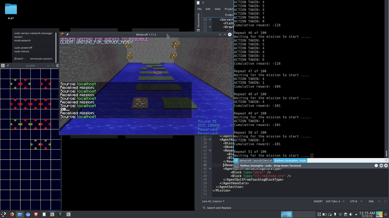 Minecraft AI Using QLearning Reinforcement Learning with Microsoft ...
