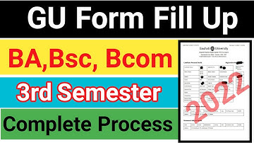 gu form fill up 2022 | Gauhati University 3rd sem form fill up process