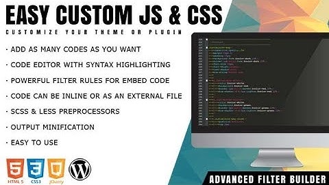 WordPress Easy Custom JS & CSS Plugin Showcase