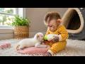 Baby Monkey Becomes Nanny Caring for Newborn Kitten