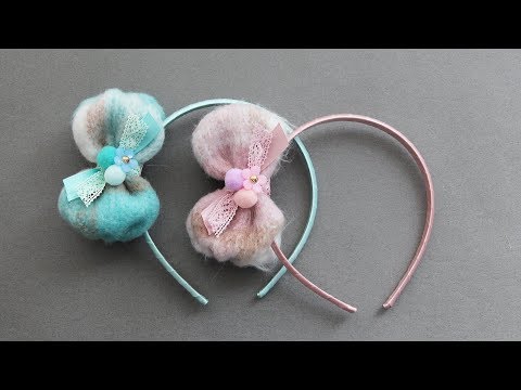 (ENG SUB)[리본공예/DIY세트]BK934 체크 알파카 모직 헤어밴드/HairBow Tutorial/헤어밴드 만들기