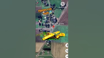 OMG 😳 crashed aircraft caught on google maps #googlemap #googleearth