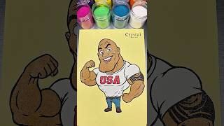 Dwayne Johnson Sand Art 🧡✨#shorts #asmr #art #relaxing #satisfying #dwaynejohnson #diy #handmade