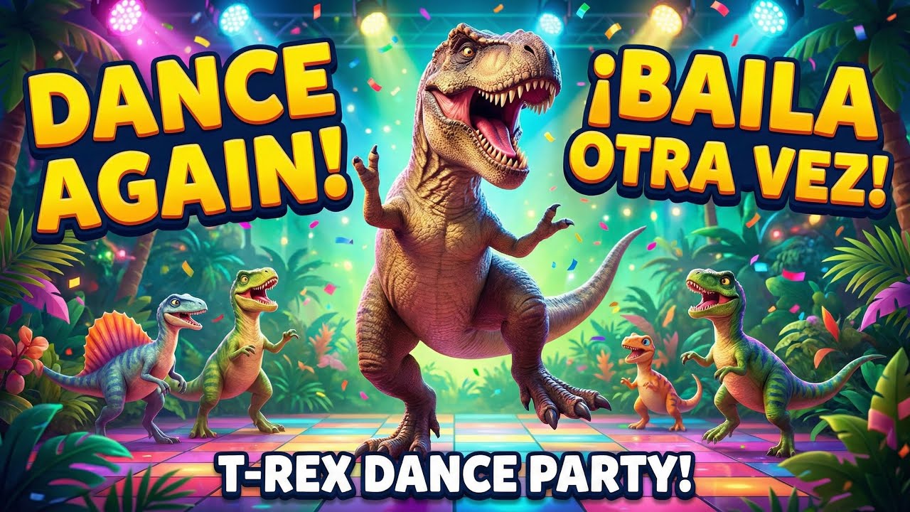 Baila T-Rex Otra Vez 🦖 | T-Rex Dance Song | Canción de Dinosaurios