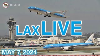 LAX LIVE | KLM ARRIVAL AND DEPARTURE ON THE SAME FRAME