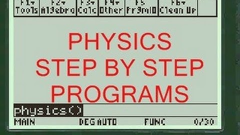 Equation for Acceleration | TI89 Titanium App | step by step