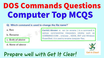 DOS Commands MCQs Practice set with Explaination Computer Top Questions Himachal Jobs Post Code 903
