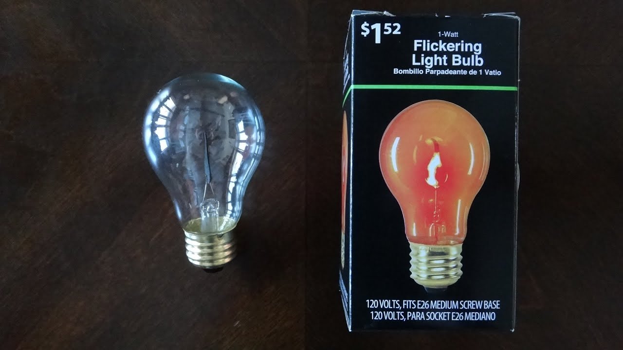 What is a flicker-flame light bulb?