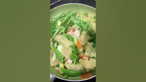 đậu Hà Lan xào tôm bóng