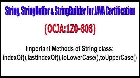 Important Methods of String class: indexOf(),lastIndexOf(),toLowerCase(),toUpperCase()