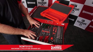 SCMT31513 - SIDCHROME 13 PCE AF ROE SPANNER SET - CUSTOM KIT MODULAR SYSTEM