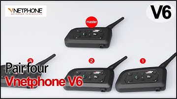 VNETPHONE V6 | Pair four V6 | motorcycle helmets bluetooth intercom