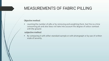 Pilling resistance of fabrics