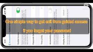 How to fix if you forgot your guided access password