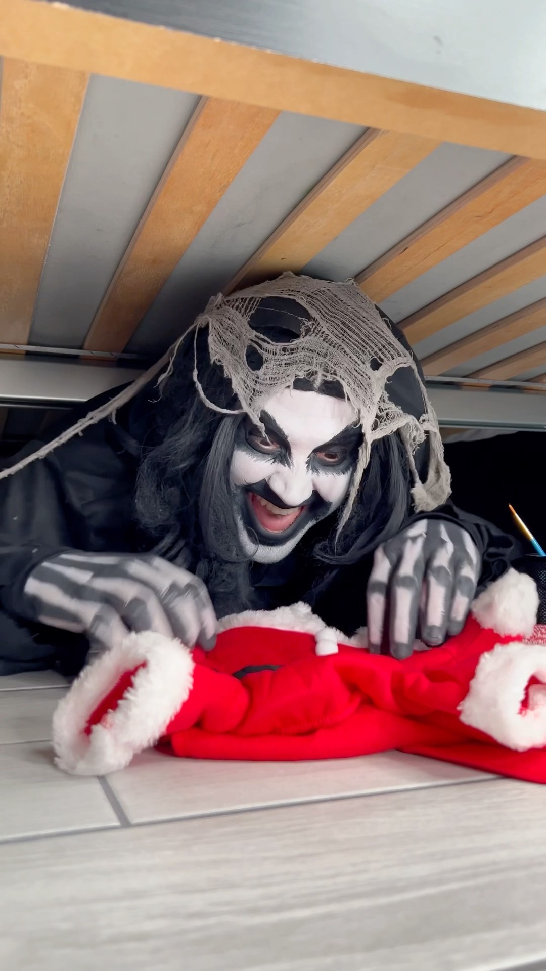 Monster and Santa make clothe for puppy ? ? #shorts